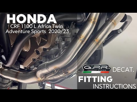 Honda CRF1100L Africa Twin Adventure Sport 2020-2024  Exhaust GPR  Decat Pipe