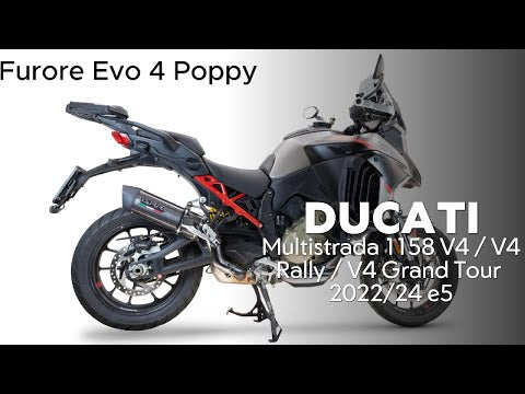 Ducati Multistrada V4 Rally 2023-2024 Exhaust GPR Slip-on Furore Evo4 Poppy