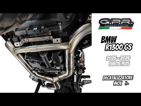 BMW R1300GS Adventure 2024-2026 Exhaust GPR Decat Pipe Inox Stainless Steel - video 1