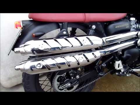 Triumph Scrambler 900 2006-2014 Exhaust GPR Double Slip-on Deeptone Inox - video 1