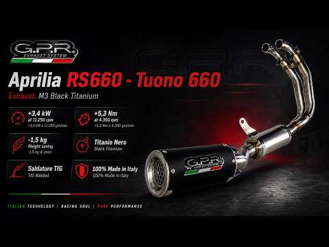 Aprilia RS660 2025-2026 Exhaust GPR Full System M3 Black Titanium