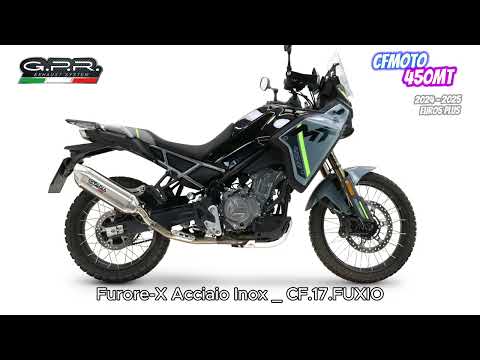 CF Moto 450 MT 2024-2026 Exhaust GPR Slip-on Furore-X Acciaio Inox - video 2
