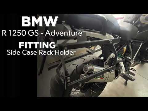 BMW R 1200 GS 2013-2016 GPR Tech 38+32L Aluminum Side Cases, Silver with Pannier Holders - video 1