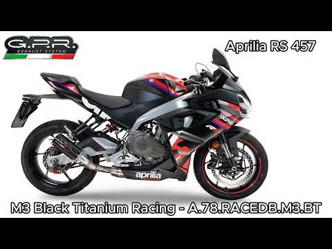 Aprilia RS 457 2024-2025 Exhaust GPR Full System M3 Black Titanium