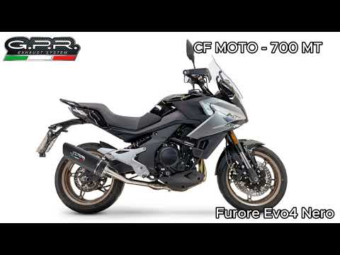 CF Moto 700 MT 2023-2024 Exhaust GPR Slip-on Furore Nero - video 3