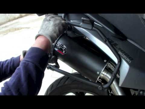 Suzuki V-Strom Dl 1000 2002-2013 Exhaust GPR Double Slip-on Furore Nero