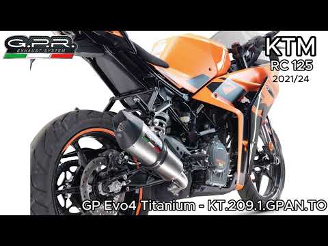 KTM RC125 2021-2024 Exhaust GPR Slip-on Grand Prix Evo Titanium
