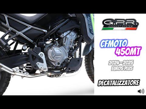 CF Moto 450 MT 2024 Exhaust GPR Decat Pipe 304 Stainless Steel - video 2