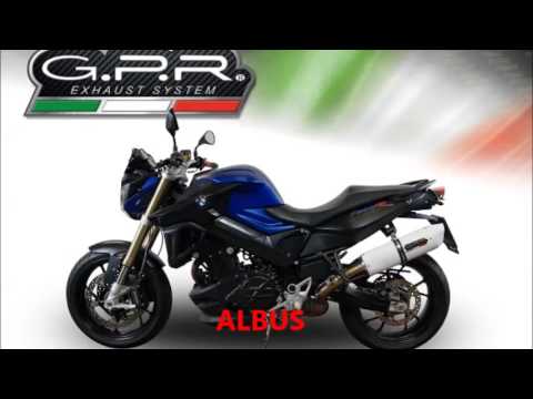 Bmw F800R 2009-2014 Exhaust GPR Slip-on Furore Nero