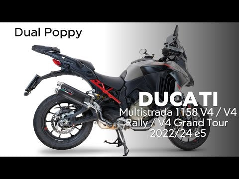 Ducati Multistrada V4 Rally 2023-2024 Exhaust GPR Slip-on Dual Poppy