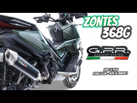 Zontes 368G 2024-2026 Exhaust GPR Slip-on Furore-X Scooter - video 1