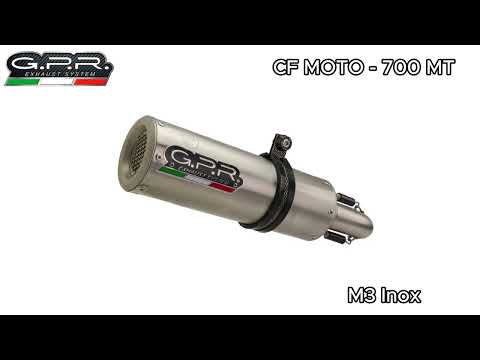 CF Moto 700 MT 2023-2024 Exhaust GPR Slip-on M3 Inox - video 3