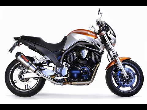 Yamaha Bt Bulldog 1100 2002-07 Exhaust GPR Double Slip-on Furore Nero