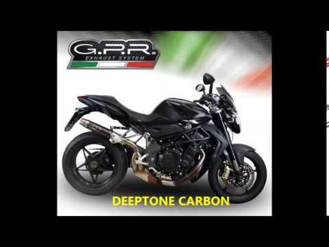 Mv Agusta Brutale 990 R 2010-11 Exhaust GPR Slip-on Furore Nero