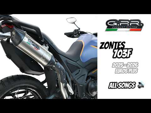Zontes 703 F 2025-2026 Exhaust GPR Slip-on Hyper Sonic Titanium