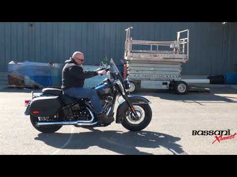 BASSANI XHAUST Dual Exhaust, Harley Davidson Softail 2018-2021 Full System Straight Mufflers 1S96P