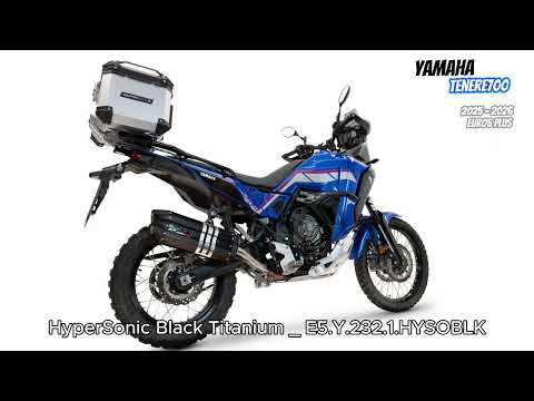 Yamaha Tenere 700 2025-2026 Exhaust GPR Slip-on Hyper Sonic Black Titanium
