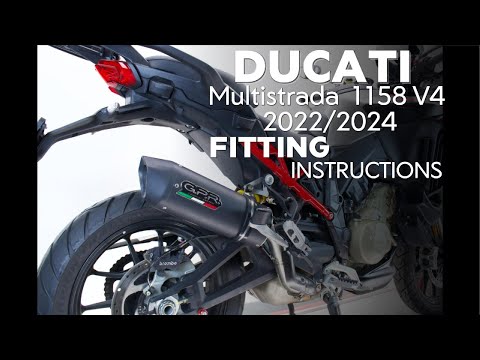Ducati Multistrada V4 Rally 2023-2024 Exhaust GPR Slip-on Furore Evo4 Nero
