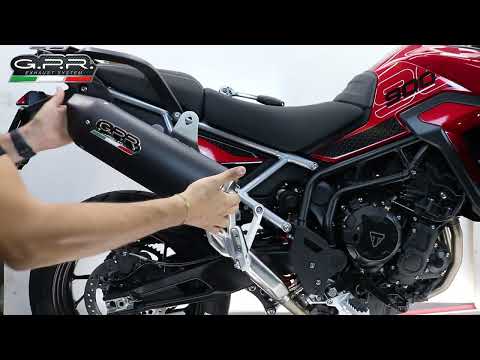 Triumph Tiger 900 GT / Pro / Rally Pro 2024-2025 Exhaust GPR Slip-on Hyper Sonic Black Titanium - video 2