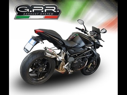 Mv Agusta Brutale 990 R 2010-11 Exhaust GPR Slip-on M3 Titanium Natural