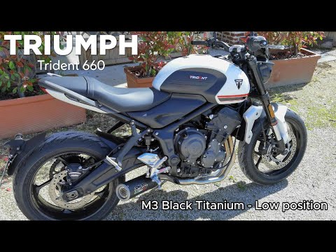 Escape completo GPR M3 negro titanio para Triumph Trident 660 2021-2024