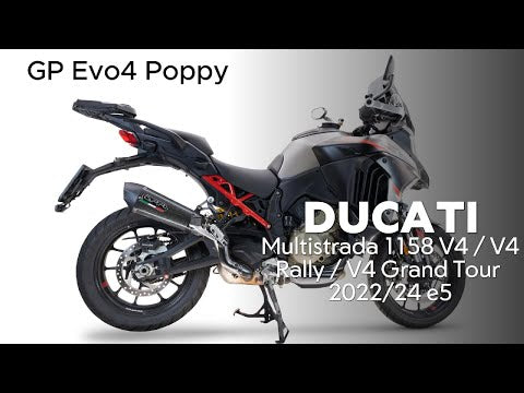 Ducati Multistrada V4 Rally 2023-2024 Exhaust GPR Slip-on Grand Prix Evo Poppy - video 2