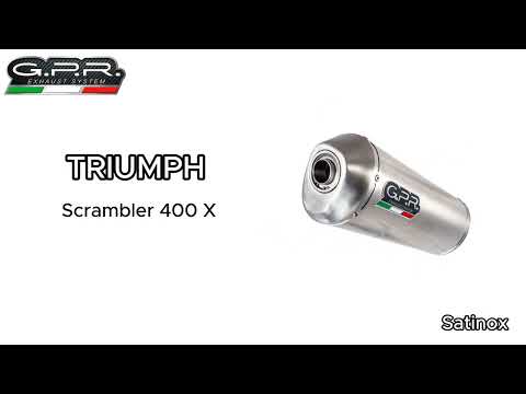 Triumph Scrambler 400 X 2023-2025 Exhaust GPR Slip-on Satinox 