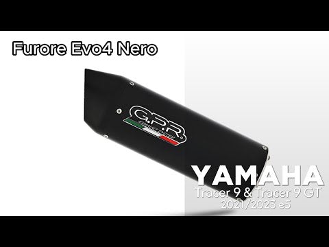 Yamaha Tracer 9 2021-2024 Exhaust GPR Full System Furore Evo4 Nero