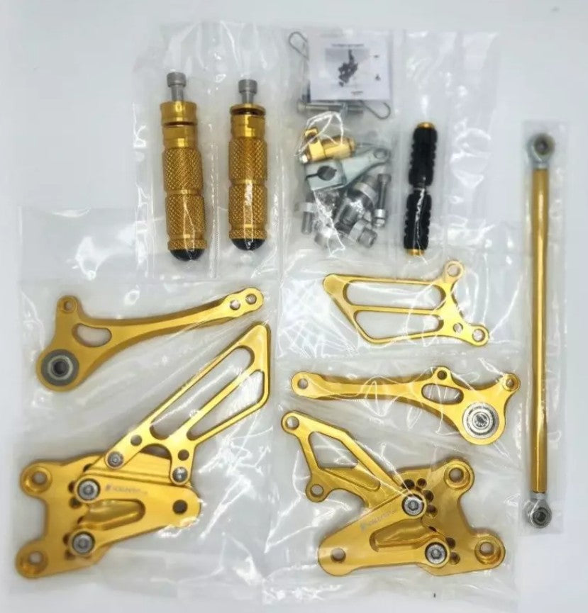 Kawasaki ZX14 ZX14R (Non-ABS) 2006-2022 Rearsets in Gold | Sixty61