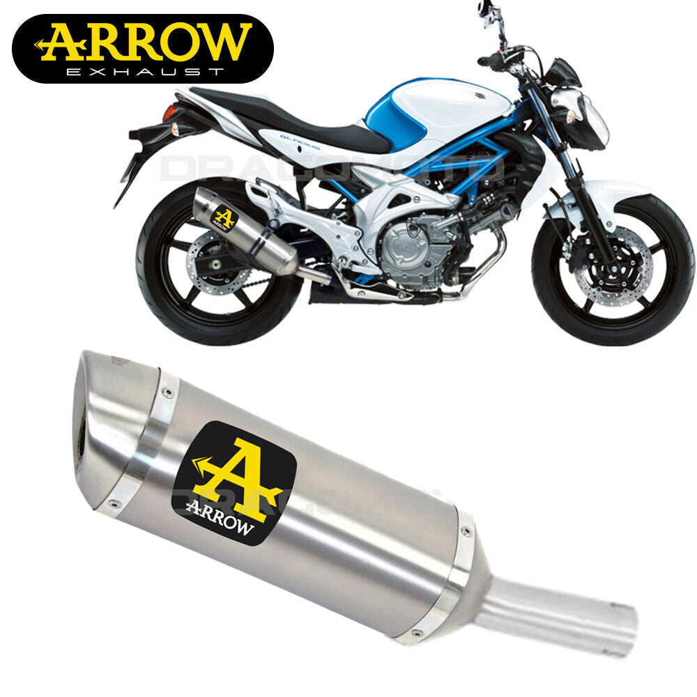 Silenciador homologado Arrow Thunder de titanio para Suzuki Gladius 650 (2009-2015) 71742po para colector de serie