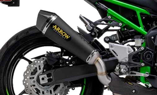 71856XKN Escape deslizante Arrow X-Kone, acero inoxidable oscuro, Kawasaki Z900 A2, modelos estadounidenses 17-24