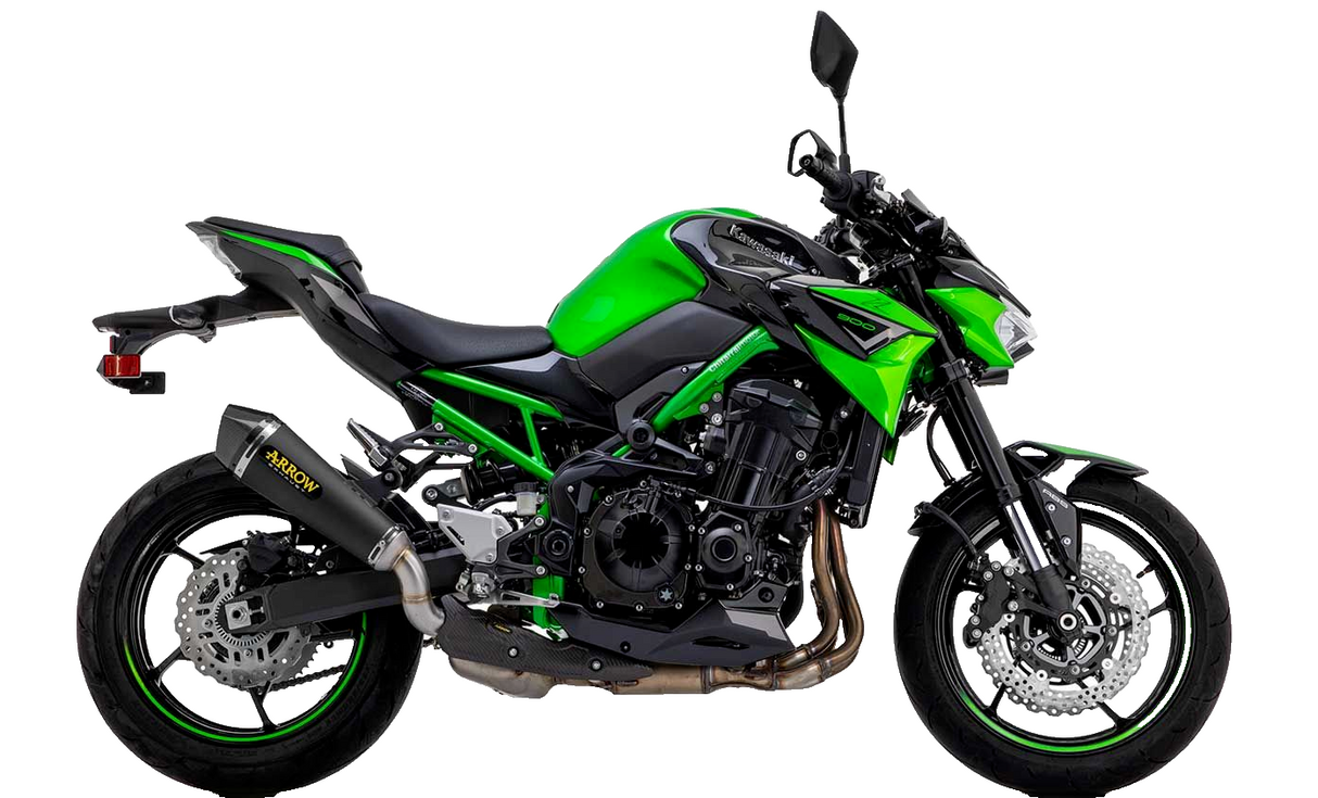 71856XKN Escape deslizante Arrow X-Kone, acero inoxidable oscuro, Kawasaki Z900 A2, modelos estadounidenses 17-24