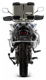 Silenciador Race Tech de titanio homologado para Arrow CF Moto 800MT Sport/Touring 23-24 (paquete de 71943) con tubo de conexión soldado