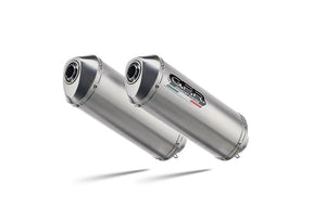 Moto Guzzi Breva 750 2003-09 Exhaust GPR Double Slip-on Satinox