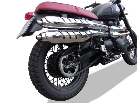Triumph Scrambler 900 2006-2014 Exhaust GPR Double Slip-on Deeptone Inox - photo 2