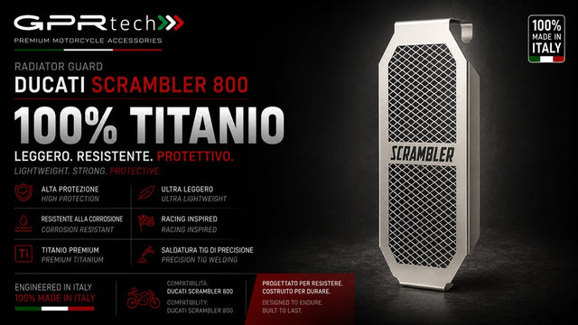 Ducati Scrambler 803 2021-2023 GPR Tech Titanium Radiator Guard - photo 1