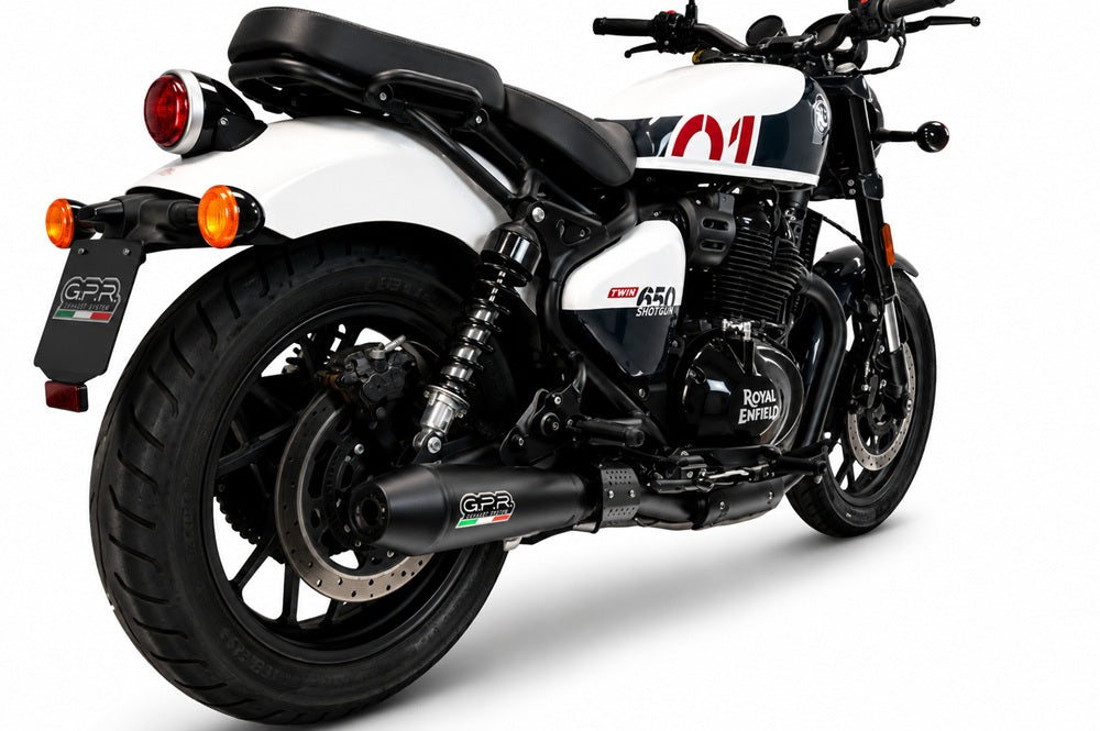 Royal Enfield Shotgun 650 2024-2025 Exhaust GPR Double Slip-on Ultracone Nero
