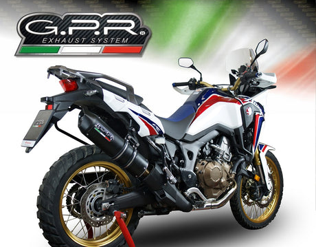 Honda CRF1000L Africa Twin 2015-2017  Exhaust GPR Slip-on Furore Nero