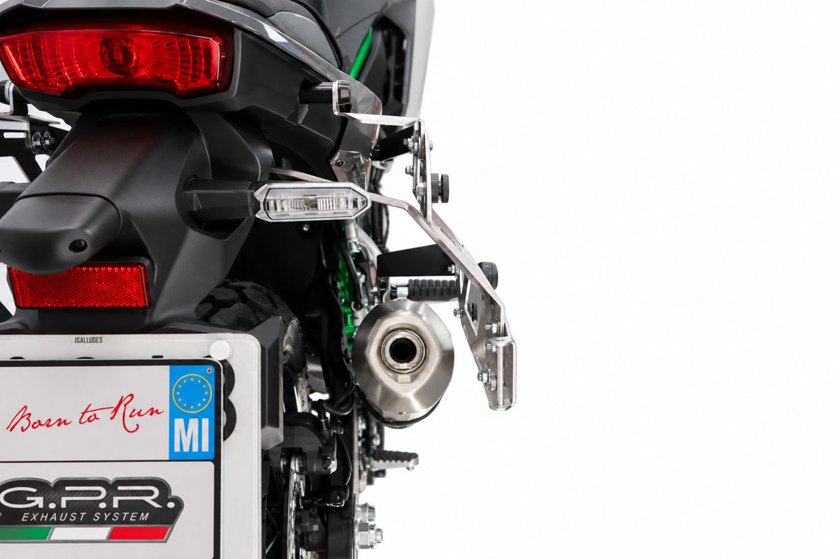 Kawasaki KLE 500 2026-2027 GPR Tech 38+32L Aluminum Side Cases, Black with Pannier Holders - photo 4
