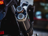 Sistema de escape GPR Triumph Tiger 850 2020-2024, doble amapola, escape deslizante con DB Killer extraíble y tubo de enlace