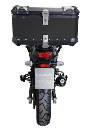 Suzuki V-Strom 800DE - 800SE 2025-2026 GPR Tech 55L Aluminum Top Case, Black with Mounting Plate - photo 1