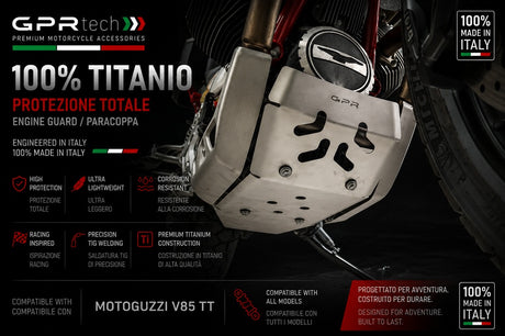 Moto Guzzi V85TT 2019-2020 Titanium Skid Plate GPR TECH - photo 1