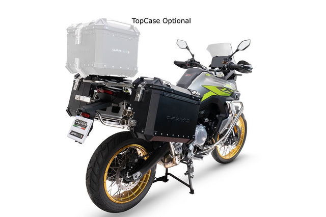 Voge 900DSX 2026-2027 GPR Tech 38+32L Aluminum Side Cases, Black with Silver Pannier Holders - photo 1