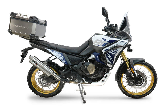 Voge DS 800 Rally 2025-2026 GPR Tech 55L Titanium Top Case, Titanium Natural with Mounting Plate - photo 1