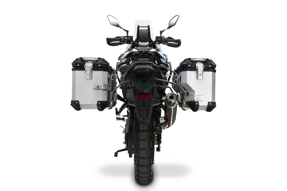 Voge DS 800 Rally 2025-2026 GPR Tech 38+32L Aluminum Side Cases, Silver with Pannier Holders - photo 3
