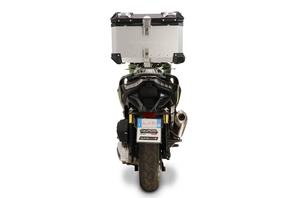 Voge SR 450 X 2026-2027 GPR Tech 35L Aluminum Top Case, Silver, with roof rack and mounting plate - photo 3