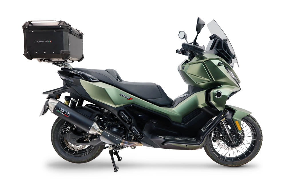 Voge SR 450 X 2026-2027 GPR Tech 45L Aluminum Top Case, Black, with roof rack and mounting plate - photo 1