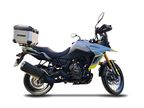 Suzuki V-Strom 800DE - 800SE 2025-2026 GPR Tech 55L Aluminum Top Case, Silver with Mounting Plate - photo 1