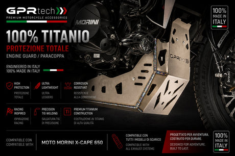 Moto Morini X-Cape 650 2021-2024 Titanium Skid Plate GPR TECH - photo 3