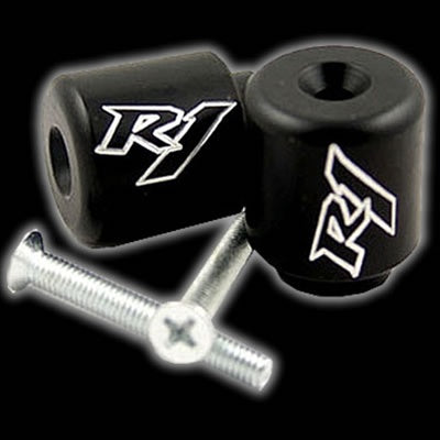Engraved R1 Bar Ends-Yamaha R1-Black Anodized